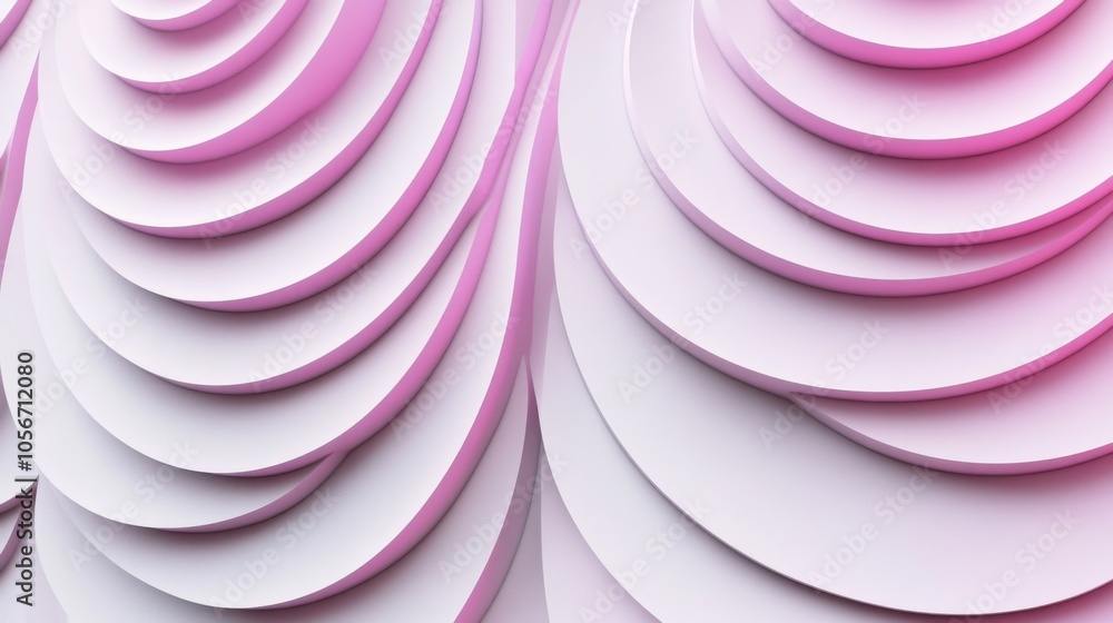 Poster soft pink dynamic background with layered circles