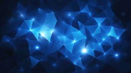 Elegant Blue Polygonal Abstract Background