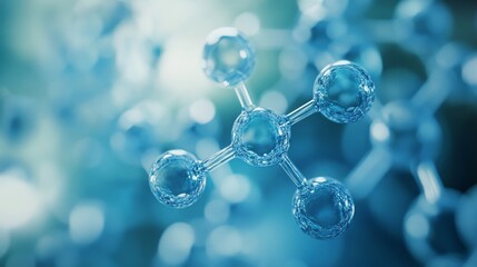 A scientific or medical background featuring molecules and atoms.