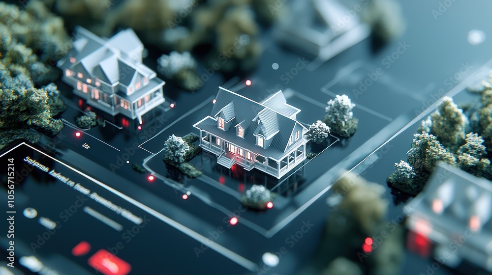 Poster exploring smart home technology an interactive touchscreen interface for real estate development