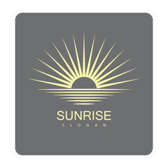 Sun logo vector template symbol design