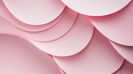 Soft Pink Overlapping Circles in Minimalist Design