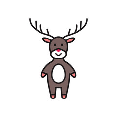 Christmas Holiday Greeting icon design for print or use as Christmas card, poster, flyer or T Shirt Design