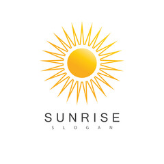 Sun logo vector template symbol design