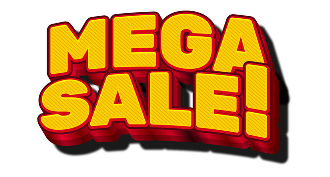 3d mega sale text