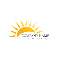 Sun logo vector template symbol design