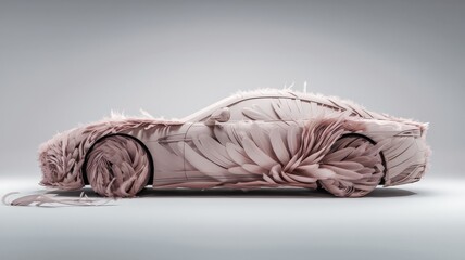 Futuristic car design inspired by organic forms