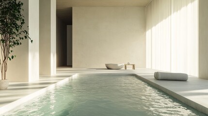 Simple spa experience with a minimalist approach.