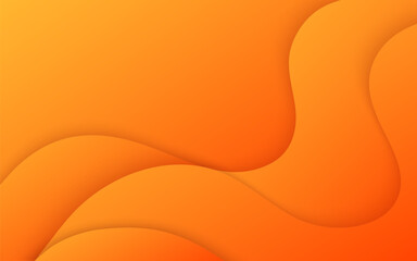 Orange abstract backgrounds. orange gradient background dynamic wavy light and shadow. modern elegant design. liquid dynamic shapes abstract composition. Illustration vector 10 eps.