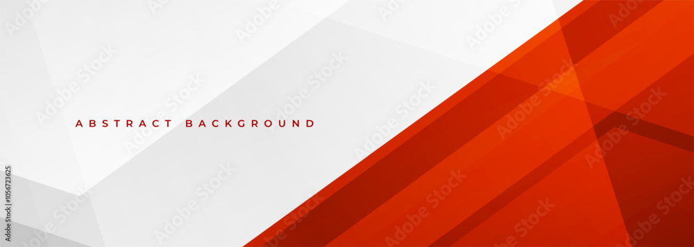 Aufkleber white and red modern abstract wide banner with geometric shapes. bright red and white abstract backg