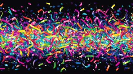 Playful Seamless Confetti Border Pattern Design