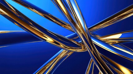 Stylish Intersecting Lines on Blue Background