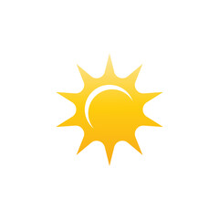 Sun logo vector template symbol design