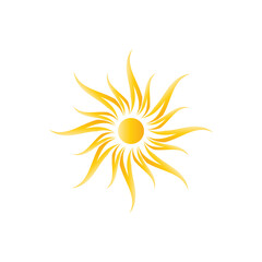 Sun logo vector template symbol design
