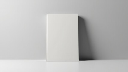 This glossy book cover mockup displays a closed, hardback book at an angled perspective, making it suitable for use in digital presentations or design previews.