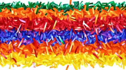 Vibrant Rainbow Confetti Border Design