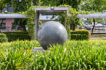 Monument or Round Spherical Sculpture (Granite Sphere) in Kota Kinabalua City Park