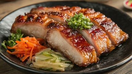 Savory Grilled Pork Dish with Fresh Vegetables