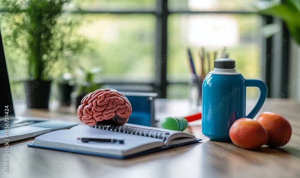 Poster prioritize your neurological health with regular exercise and self-care practices to improve your ov