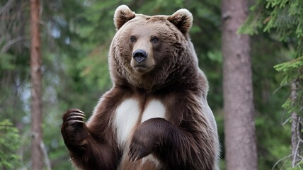 Fototapeta premium brown bear portrait
