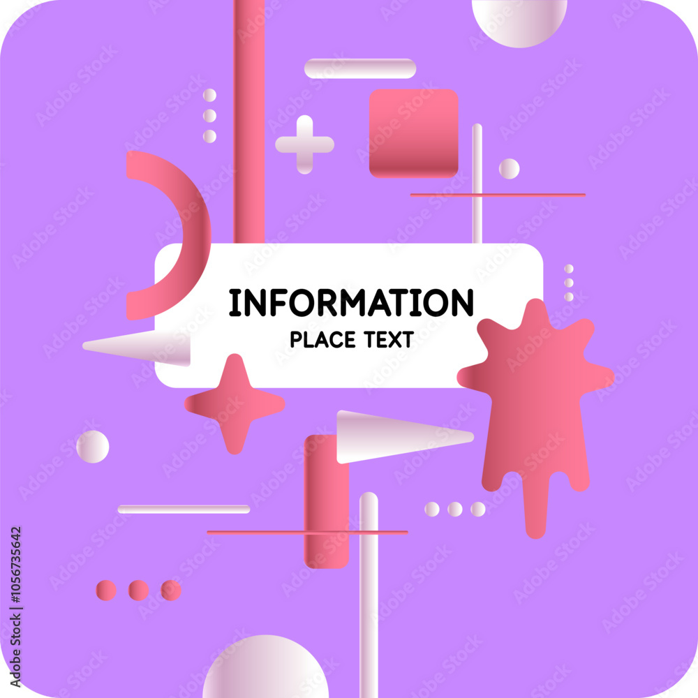 Poster an abstract vector illustration with a field for placing a title, information, or quote. a template 