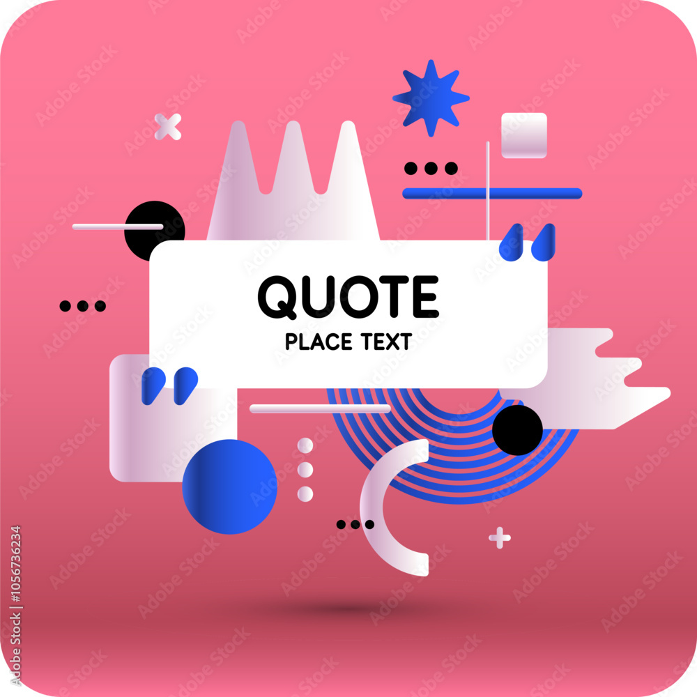 Poster an abstract vector illustration with a field for placing a title, information, or quote. a template 