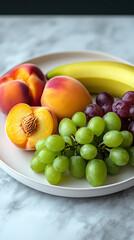 Fresh Pastel Fruit on Plate