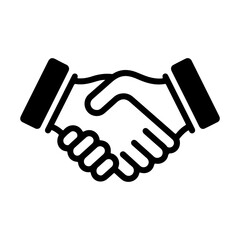 handshake icon vector art design on a white background