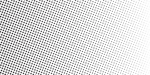 Dotted gradient halftone background. Horizontal seamless dots pattern in pop art style