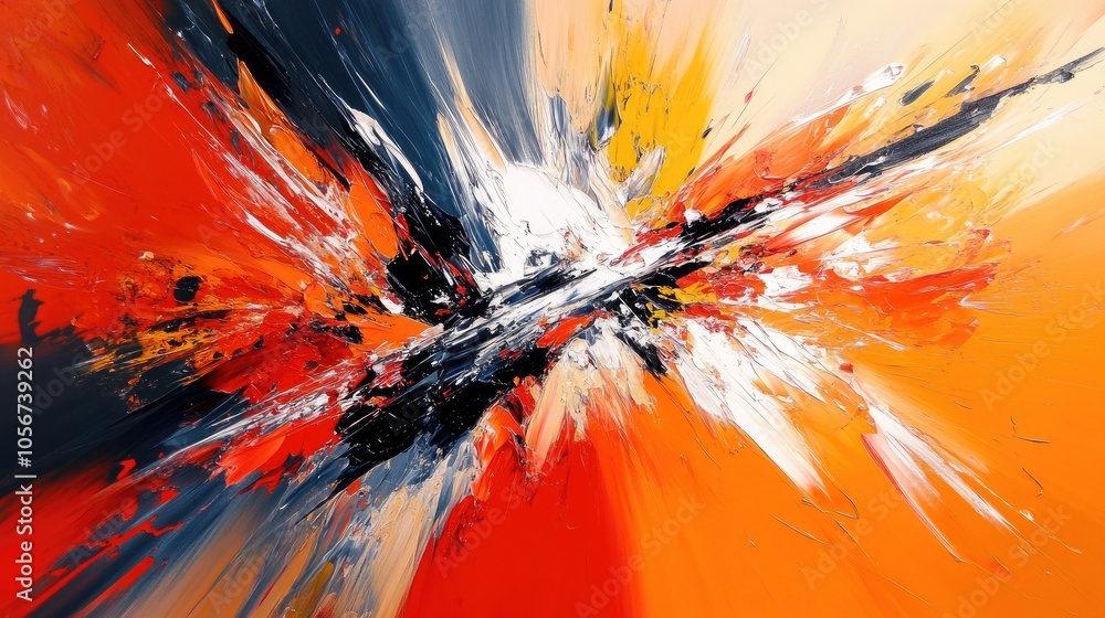 Poster vibrant abstract explosion of colorful dynamics