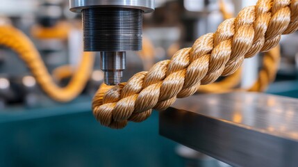 Industrial Rope Braiding Machinery in Action