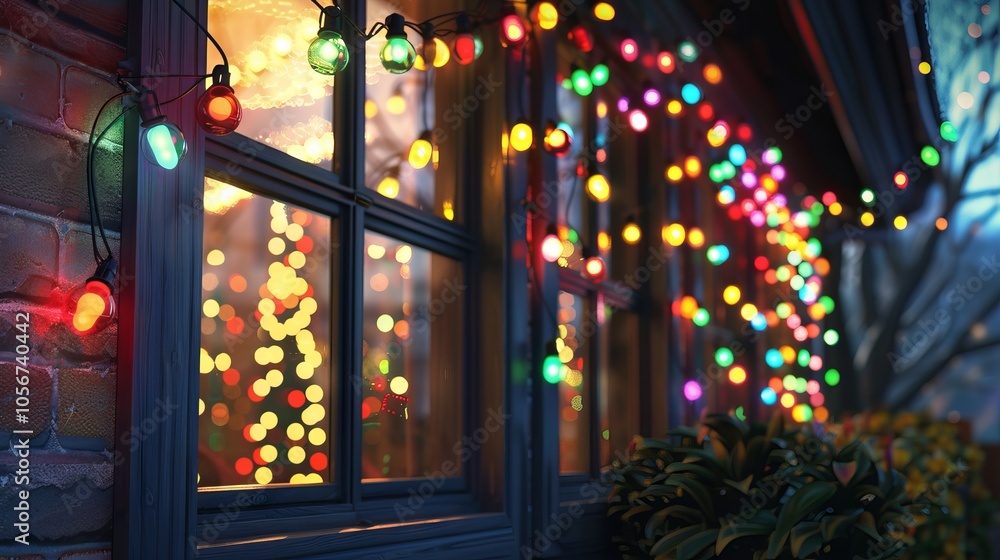 Poster holiday lights with ample space for custom messages.
