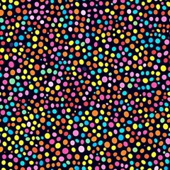 Obraz premium seamless pattern of colorful abstract dots in varying sizes