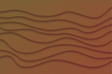Abstract brown wavy background with smooth curved lines