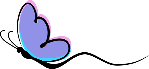 Hand drawn butterfly