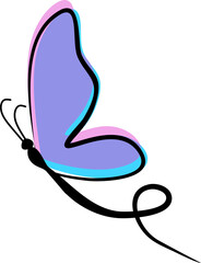 Hand drawn butterfly