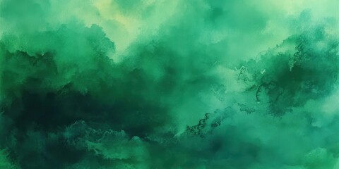 Obraz premium Abstract Emerald Green Watercolour Background