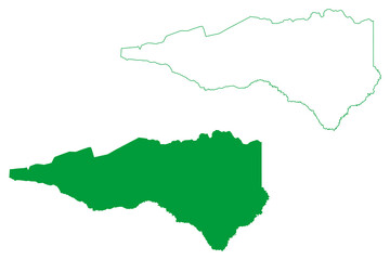 Riachao das Neves municipality (Bahia state, Municipalities of Brazil, Federative Republic of Brazil) map vector illustration, scribble sketch Riachao das Neves map