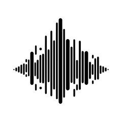 Sound wave icon vector, sound wave stripe lines, Waveform pattern for music player, podcast, voice message sound, technology, music app. Audio wave icon vector