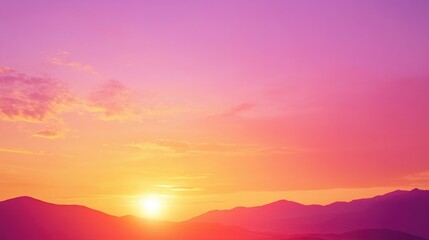 Obraz premium Vibrant orange and pink sky at dusk following sunset