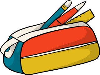 Vector Illustration of Pencil Case