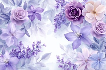 Delicate Purple Floral Design