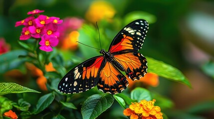 Obraz premium Butterfly Beautiful Colorful In Park