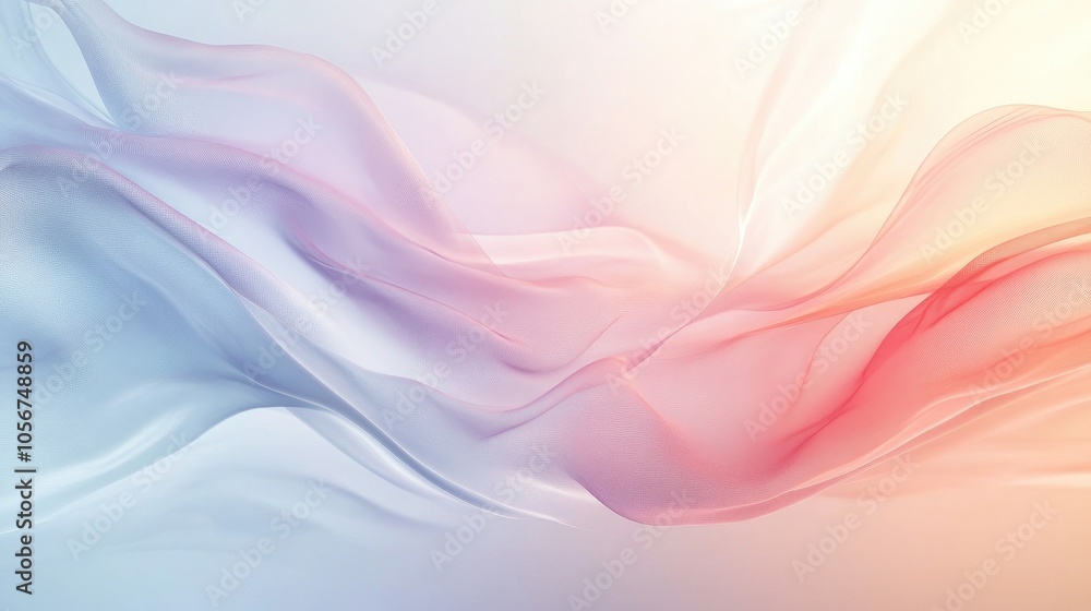 Poster soft colorful abstract flowing waves background