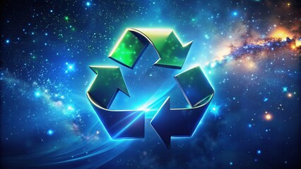 Recycle Symbol Illustration - Zero Waste Ecology Arrow Design