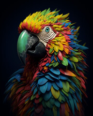 Obraz premium Experience the beauty of a multicolor parrot through Unique Artwork