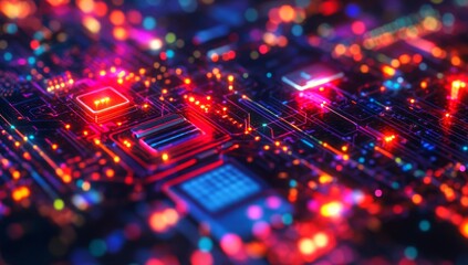 Fototapeta premium Abstract Circuit Board Art