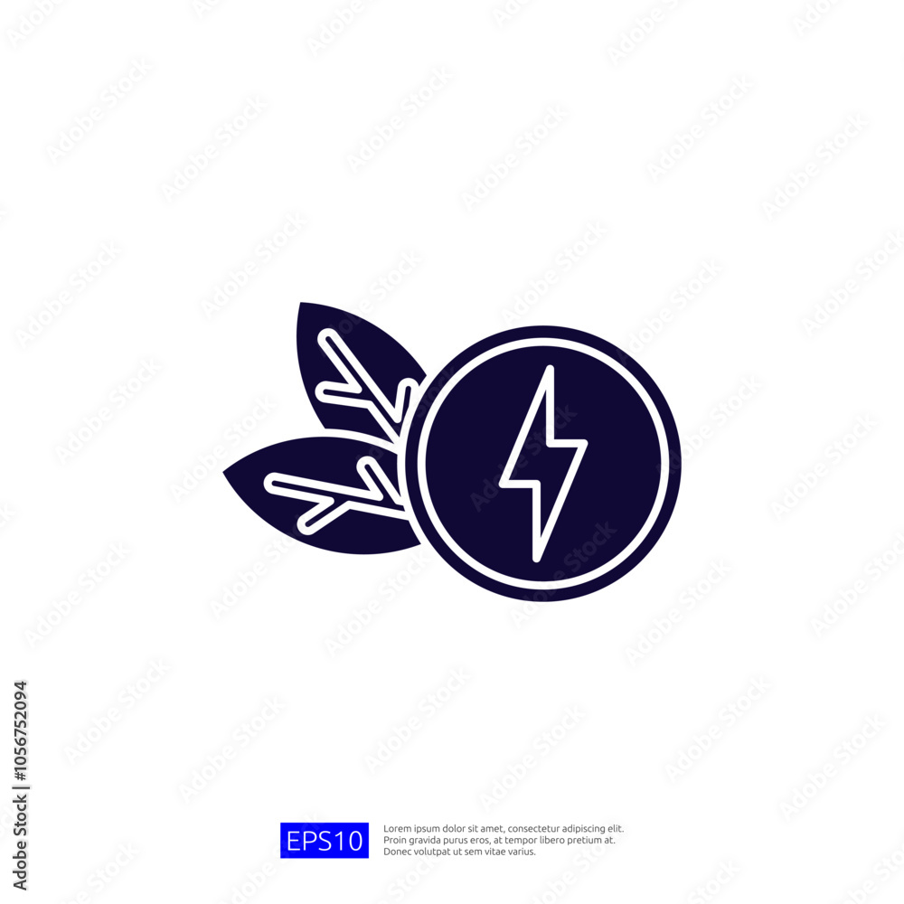Poster this image features a stylized icon of a circular emblem with a lightning bolt, accompanied by two l