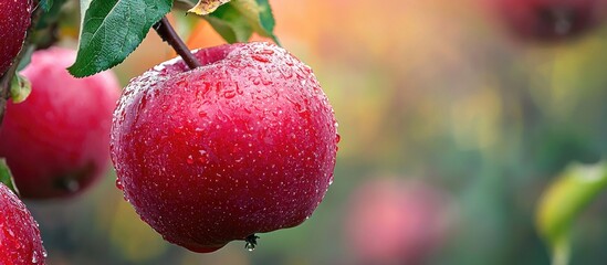 Red Apples On A Tree In The Garden Apple Harvest