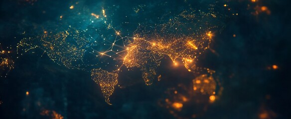 Fototapeta premium Global Network of Cities